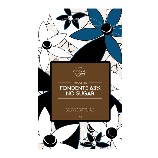 Tavoletta Cioccolato Fondente 63% Senza Zuccheri