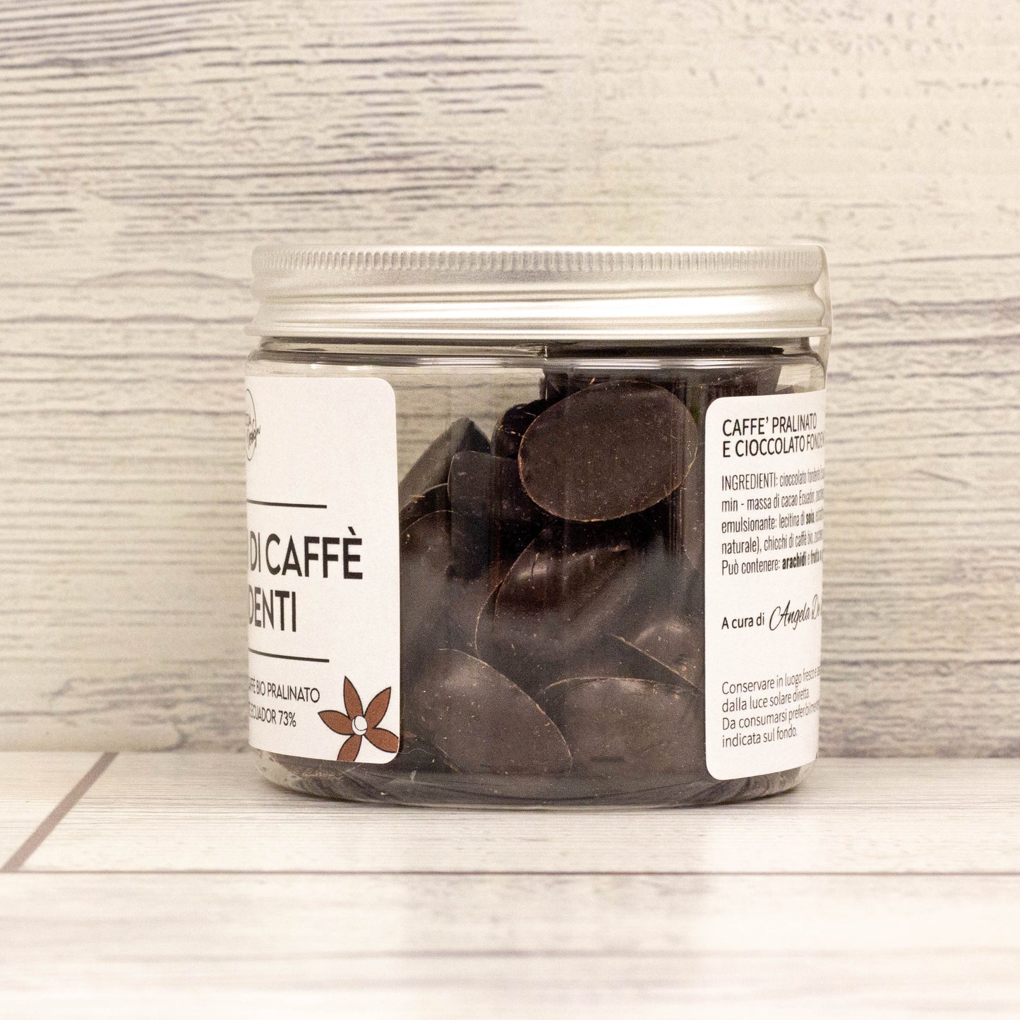 Chicchi di caffè al cioccolato fondente