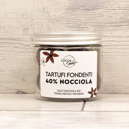 Tartufi alla nocciola e cioccolato fondente
