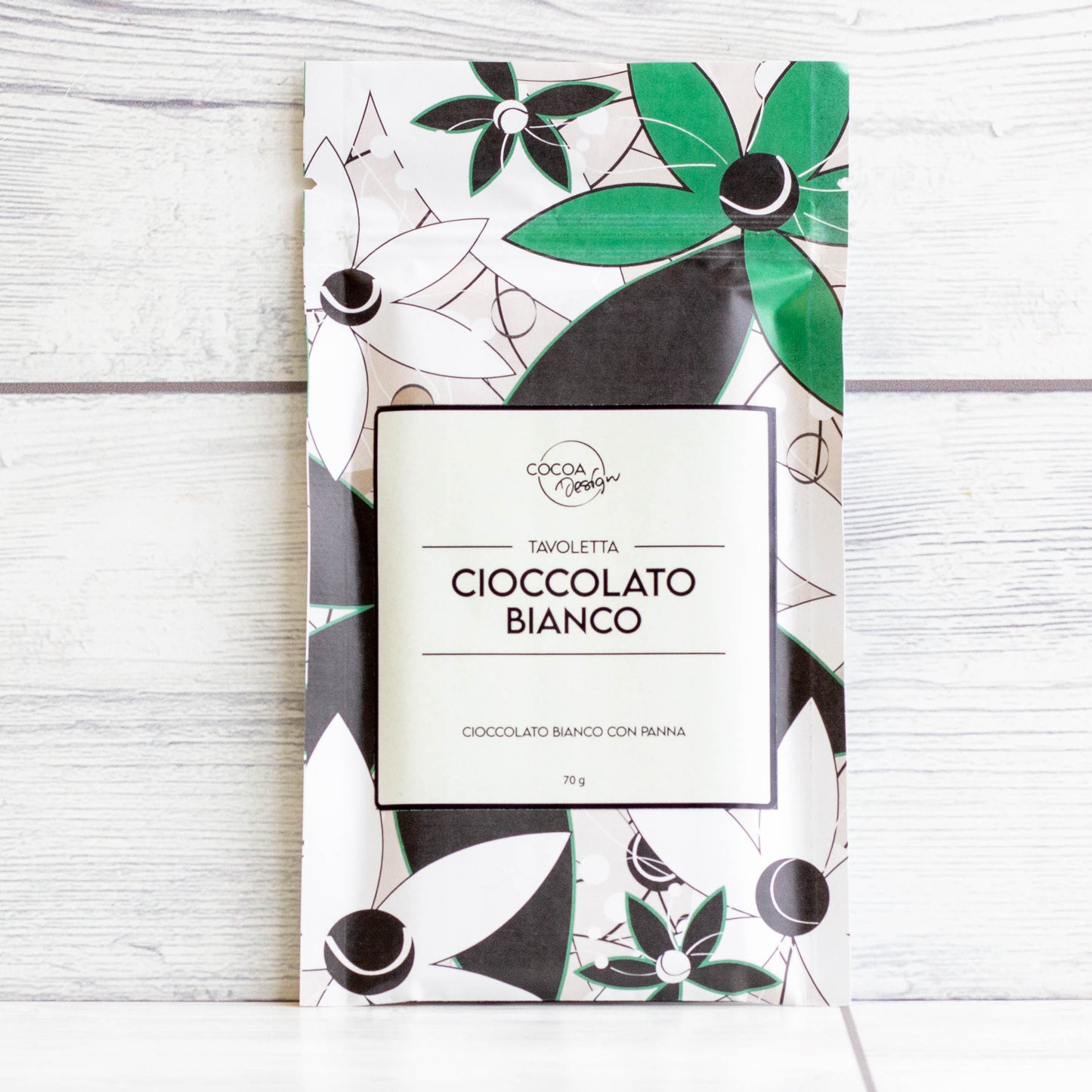Tavoletta di cioccolato bianco con panna