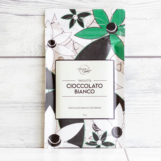Tavoletta di cioccolato bianco con panna